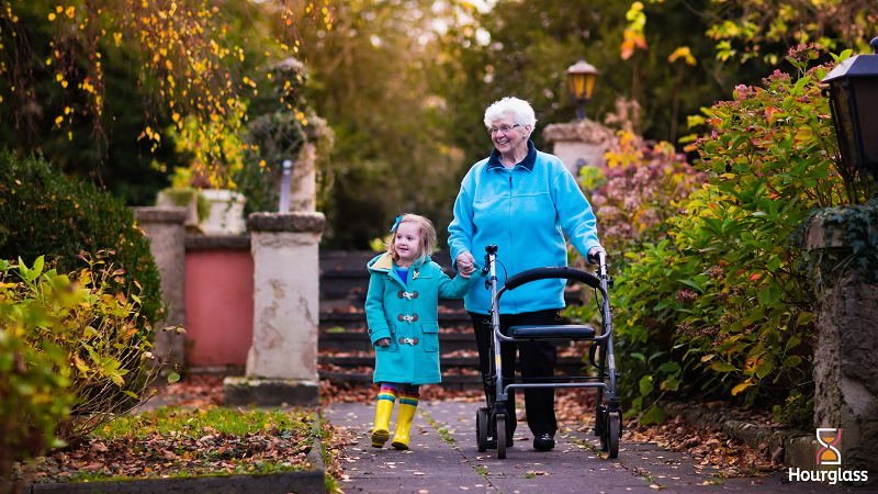 older lady and little girl